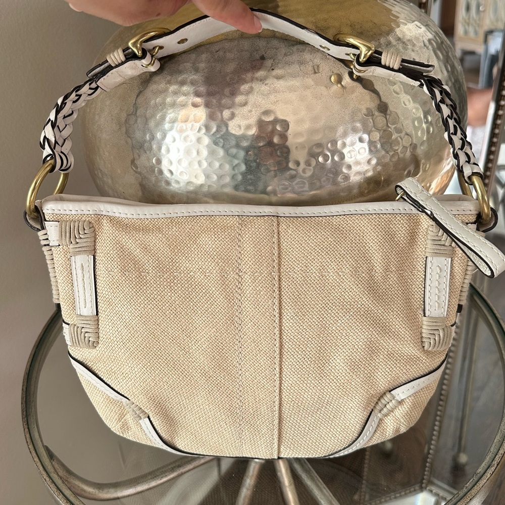 Coach Angora Straw Vintage Hobo Bag NWT 4710 Braided Handle Detailing - Picture 3 of 12
